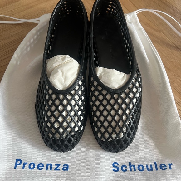 Proenza Schouler Shoes - Proenza Schouler Black Mesh Flats